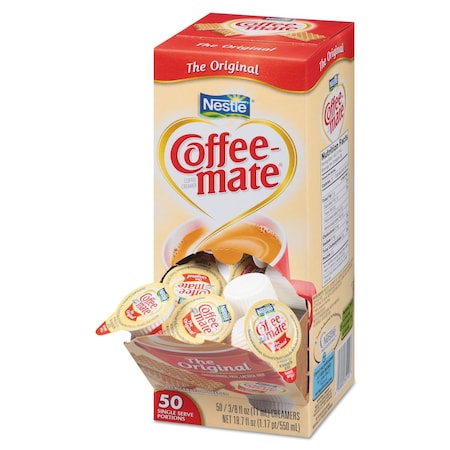 Nestle Coffee mate Non-Dairy Liquid Creamer Singles, Original, 0.375 oz., 50/Box NES35110BX